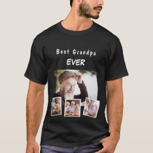 T-shirt Grand-père grand-père famille photo collage