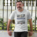 T-shirt Grand-père Homme Mythe Légende 6 Photo Collage<br><div class="desc">Le mignon grand-père signifie t-shirt avec 6 photos de famille à remplacer par le vôtre,  le titre "grand-père",  un dicton personnalisé qui dit "l'homme,  le mythe,  la légende",  et les noms des petits-enfants.</div>
