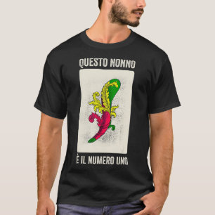 T-shirt Grand-père Italien Nonno Scopa Scopa Jeux