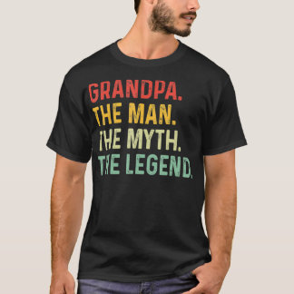 T-shirt Grand-père L'Homme Le Mythe Le Mythe Les Pères Jou