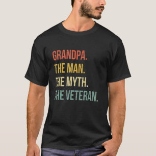 T-shirt Grand-Père L'Homme Le Mythe Le Vétéran Vintage Fat