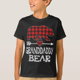 T-shirt Grand-père Ours Pajama de Noël Buffle rouge carné