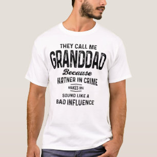 T-shirt Grand-père partenaire dans le crime - grands-paren