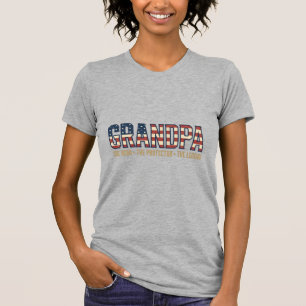 T-shirt Grand-père patriotique héros protecteur légende ve
