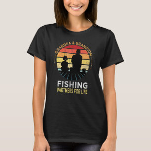 T-shirt Grand-père pêcheur et petit-fils partenaires de pê