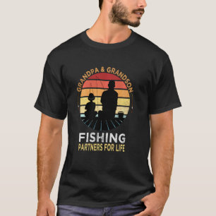 T-shirt Grand-père pêcheur et petit-fils partenaires de pê