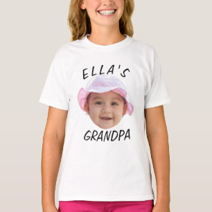 T-shirt Grand-père photo personnalisée visage bébé