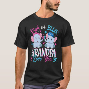 T-shirt Grand-Père Rose Ou Bleu Vous Aime Eléphants Bébé G