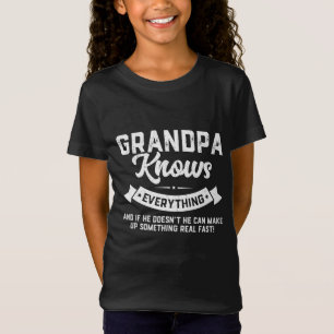 T-Shirt Grand-père sait tout 60e cadeau Drôle Père