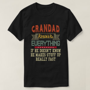 T-shirt Grand-Père Sait Tout Ce Qui Est Amusant Grand-Pè