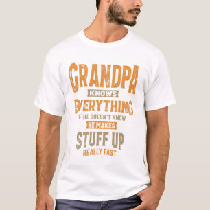 T-shirt Grand-Père Sait Tout   Papa et grand-père