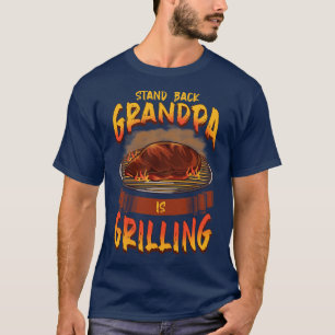 T-shirt Grand-père Stand Back Grilling BBQ Grand-père Gif