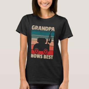 T-shirt Grand-père tond le meilleur tondeuse à gazon rétro
