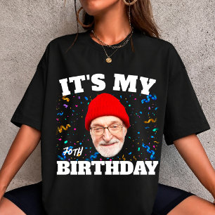 T-shirt Grand-père visage personnalisé c'est mon anniversa