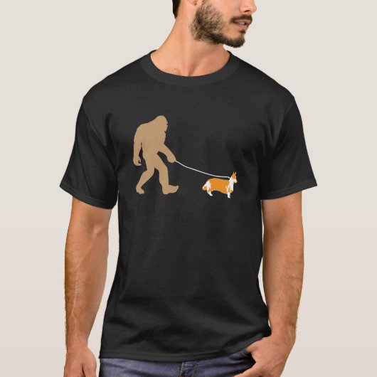 T-shirt Grand Pied Marcher Avec Corgi Chien Tshirt267 (Devant)