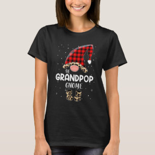 T-shirt Grand-pop Gnome Buffalo Plaid Matching Family Chri