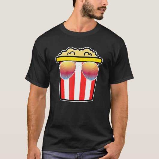 T-shirt Grand Popcorn Box Avec Tons Snack (Devant)