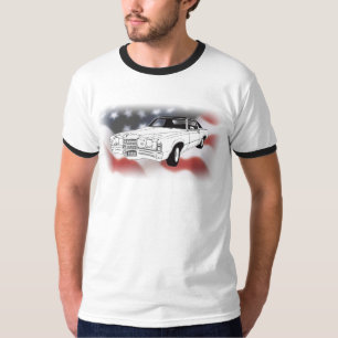 T-shirt Grand prix 1972 au-dessus de drapeau des