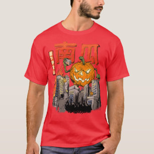 T-shirt Grand Pumpkinzilla Kaiju Japon Halloween Citrouill