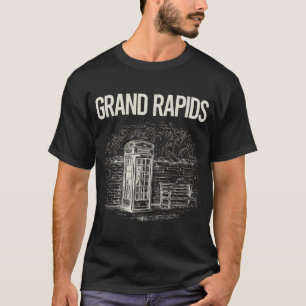 T-shirt Grand Rapids de la cabine téléphonique vintage
