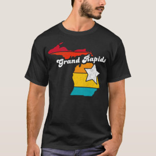 T-shirt Grand Rapids Michigan Vintage Souvenir déshabillé