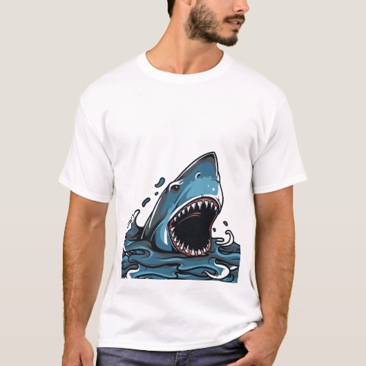 T-shirt Grand requin blanc (Devant)