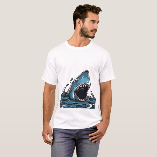 T-shirt Grand requin blanc (Devant entier)