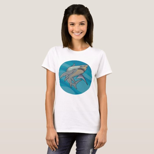 T-shirt Grand requin blanc (Devant entier)