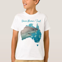 Grand requin blanc Australie Garçons bleus et blan