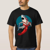 T-shirt Grand requin blanc et calmar géant (Devant)