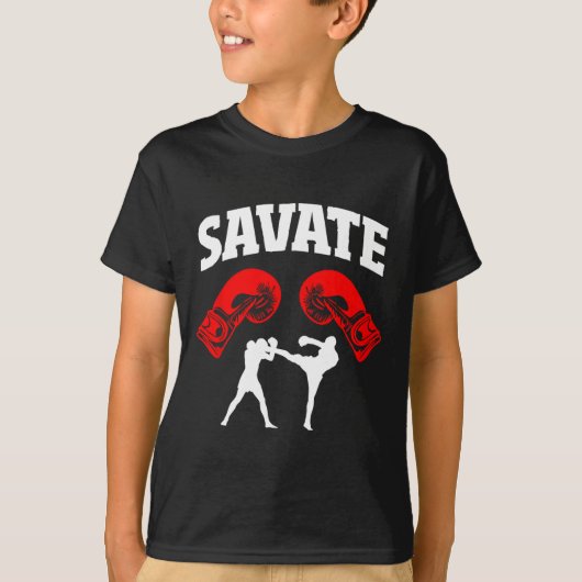 T-shirt Grand Savate Boxing Design Kick Mixed martial art  (Devant)