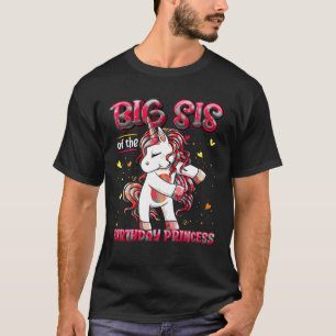 T-shirt Grand Sis De L'Anniversaire Princesse Flossing Uni