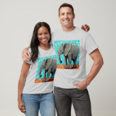 T-shirt Grand tableau d'éléphant bébé  (Unisexe)