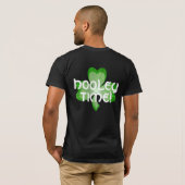 T-shirt Grand "temps de Hooley de shamrock !" dos de noir (Dos entier)