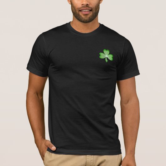 T-shirt Grand "temps de Hooley de shamrock !" dos de noir (Devant)