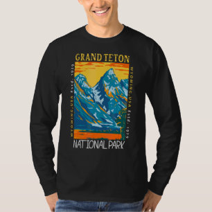 T-shirt Grand Teton National Park Wyoming Distressed Vinta