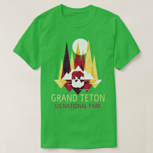 T-shirt Grand Teton Us National Park Backpacking Camping H (Design devant)