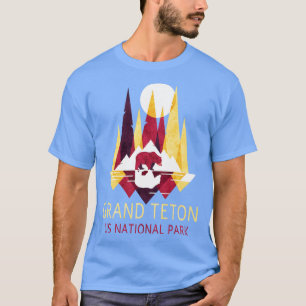 T-shirt Grand Teton Us National Park Backpacking Camping H