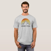 T-shirt Grand Teton Wyoming Retro (Devant entier)