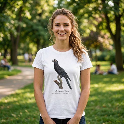 T-shirt Grand Vasa, Coracopsis Vasa Illustration