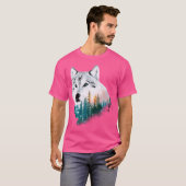 T-shirt Grand Wolf Motif (Devant entier)