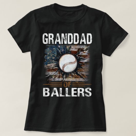 T-shirt GRANDDAD De Ballers Baseball (Design devant)
