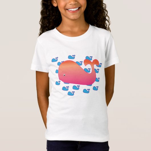 T-Shirt Grande baleine, petites baleines (Devant)