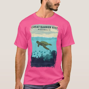 T-shirt Grande barrière de corail Australie Queensland Vin