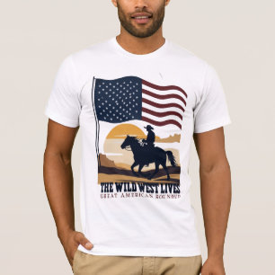 T-shirt grande chemise américaine, chemise occidentale