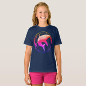 T-shirt Grande conception graphique de requins blancs (Devant entier)