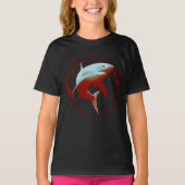 T-shirt Grande conception graphique de requins blancs (Devant)