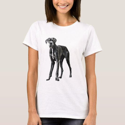 T-shirt Grande Dane Dog aquarelle peinture de l'art (Devant)