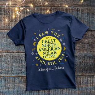 T-shirt Grande Éclipse Solaire Nord-Américaine Avr 2024 Pe