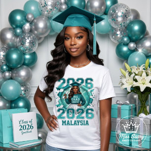 T-shirt Grande énergie de remise de diplôme 2026 Fille noi